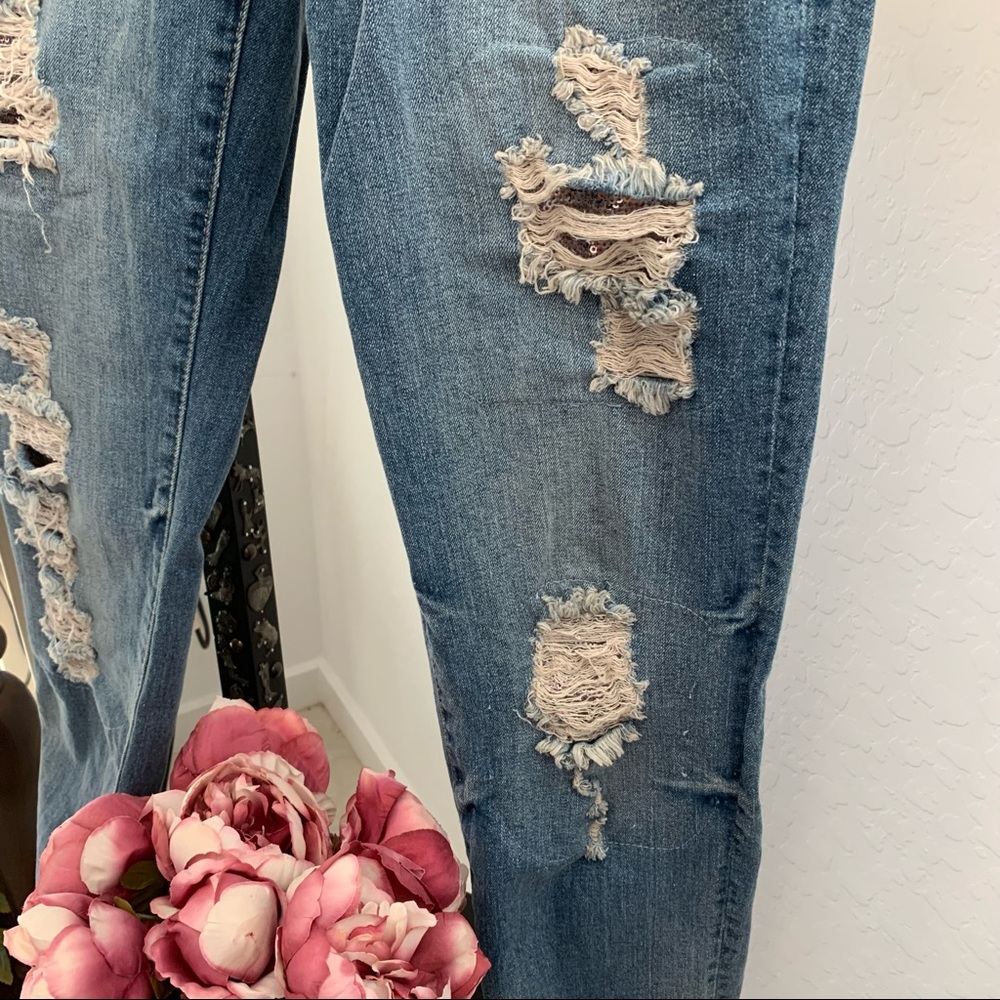 Standards & Practices Distressed Boyfriend Jeans … - image 3